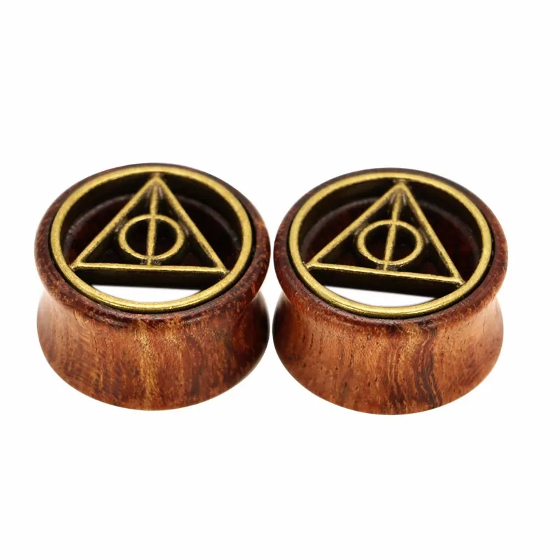 2pcs fashion wood ear plugs and tunnels wooden gauge double flare 8mm-20mm body piercing jewelry anti-allergic for men women new3