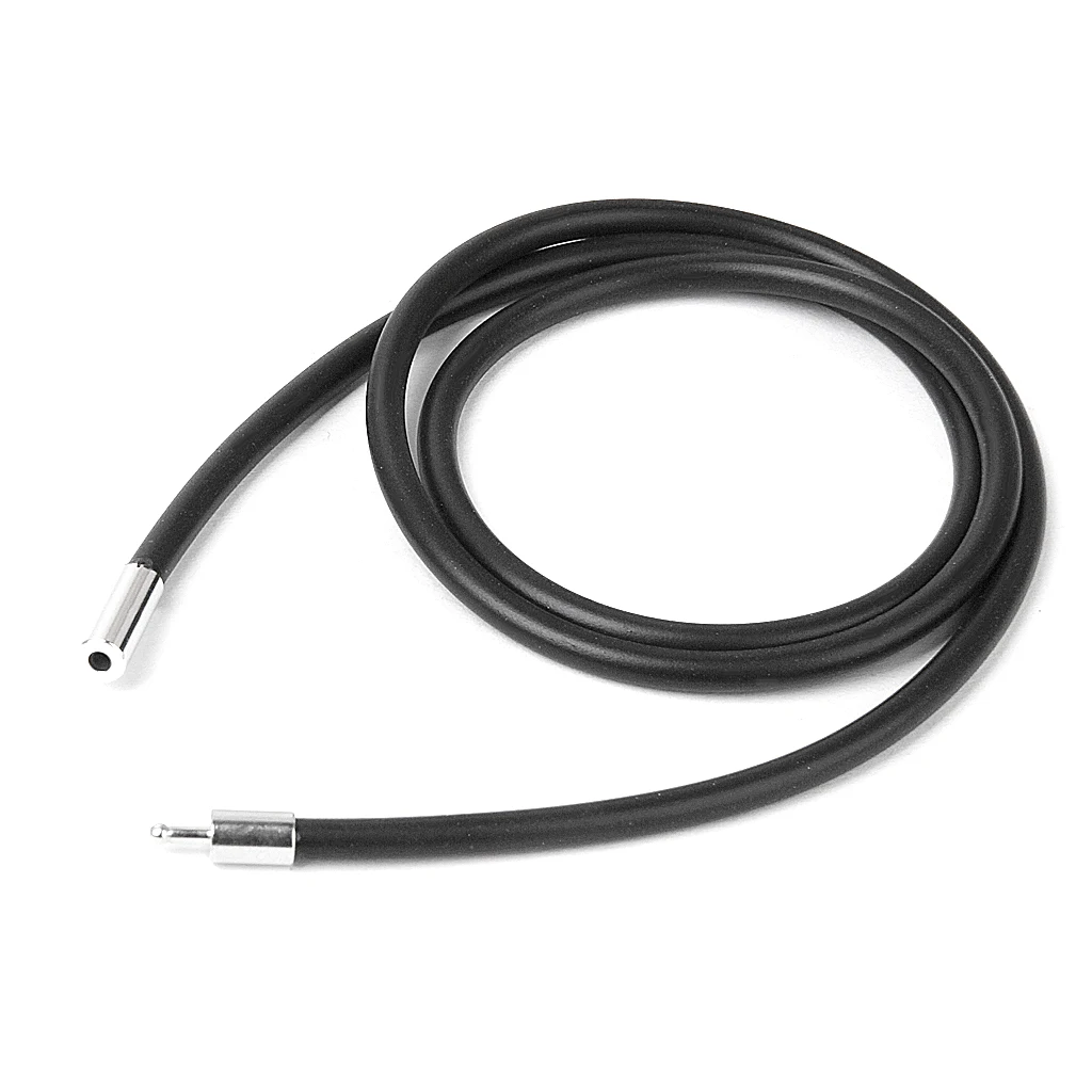 

2pcs Necklace black cord rubber 3 mm 20 inch Jewelry Supply Bayonet Clasp