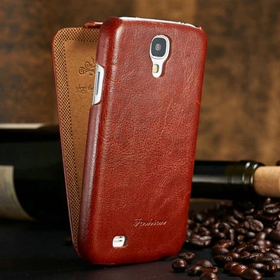 Luxury Vintage Flip PU Leather Case for Samsung Galaxy S4