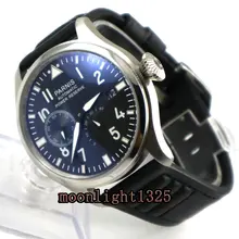 47 mm PARNIS big pilot Automatic Self-Wind movement leather strap men watches high-quality Mechanical Wristwatches