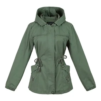 

2019 Spring and Autumn New Women's Casual Wear Fashion Hooded Short Jacket Small Korean Version of Slim Slimming Jacket K8