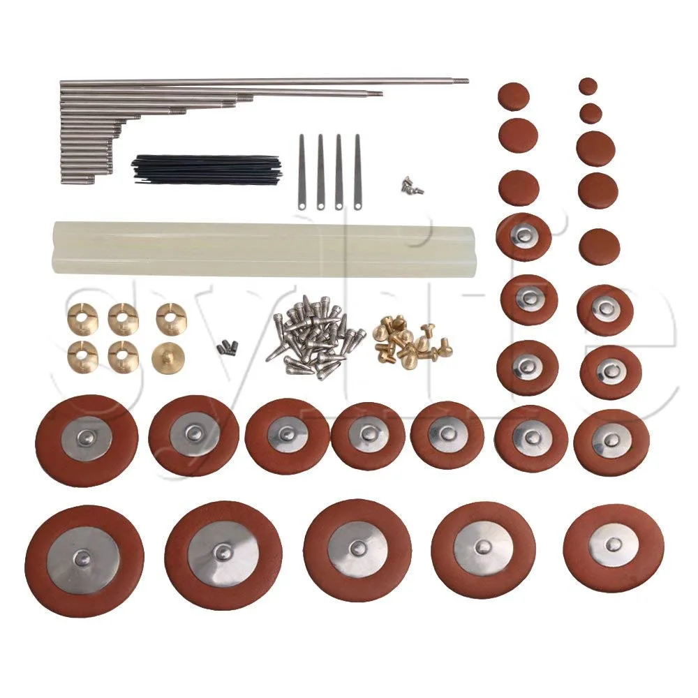 

Springs + Screws Kit + Hot Melt Adhesive Stick + 25 Sax Pad Set Repair Kit for Alto Saxophone Replacement Part Type A