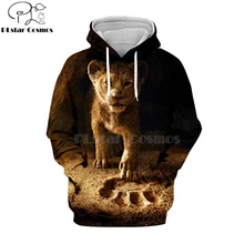 Ух девушка Лидер продаж Повседневная 3D толстовки с капюшоном/свитшоты с принтом "Король Лев: Симба Для мужчин/wo Для мужчин тонкие длинные рукава streetwear-6