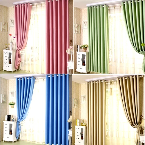 Extra Large Size Solid Color Blackout Thermal Grommet Window