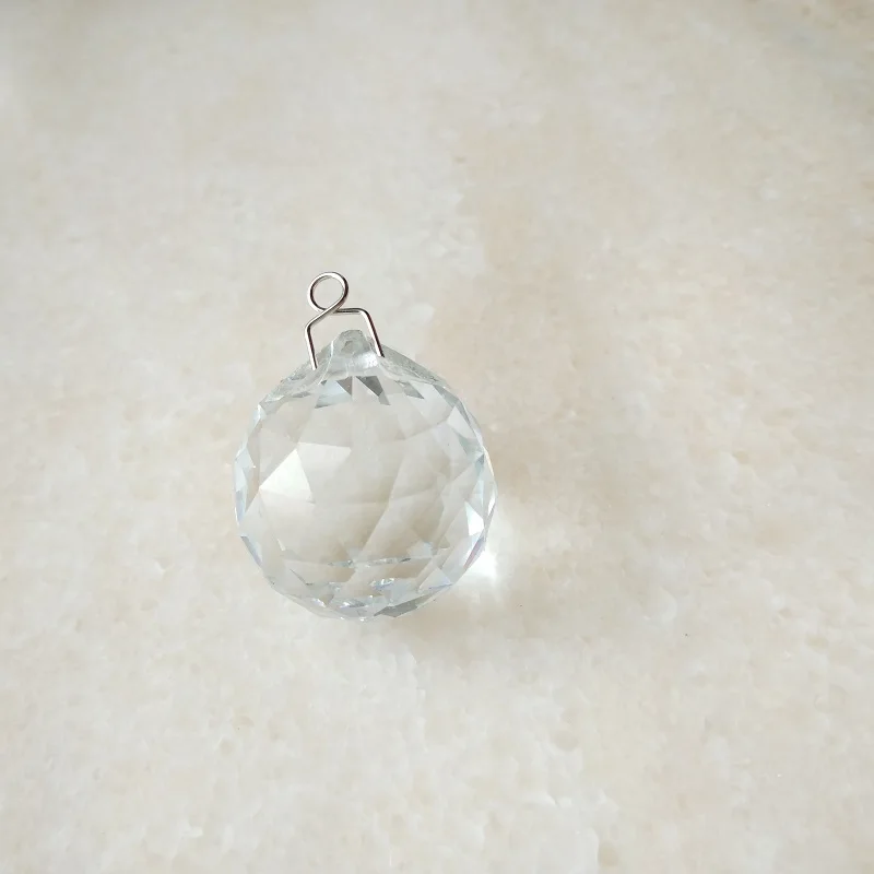 8pieces/lot 30mm Crystal Faceted Ball With Hanging Hooks Chandelier