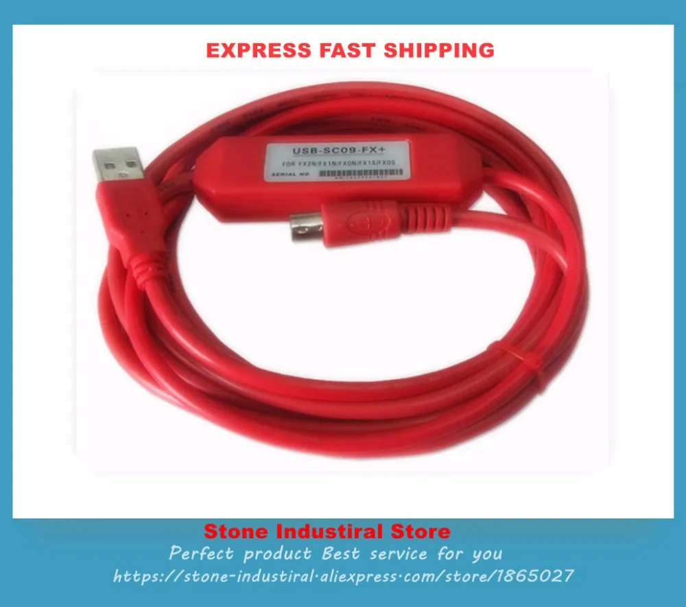 SC09-FX кабель для FX1N 2N 1S 3U серии PLC Кабель для программирования USB-SC09-FX кабель для загрузки USB к RS422 адаптер Поддержка Win7 Новинка