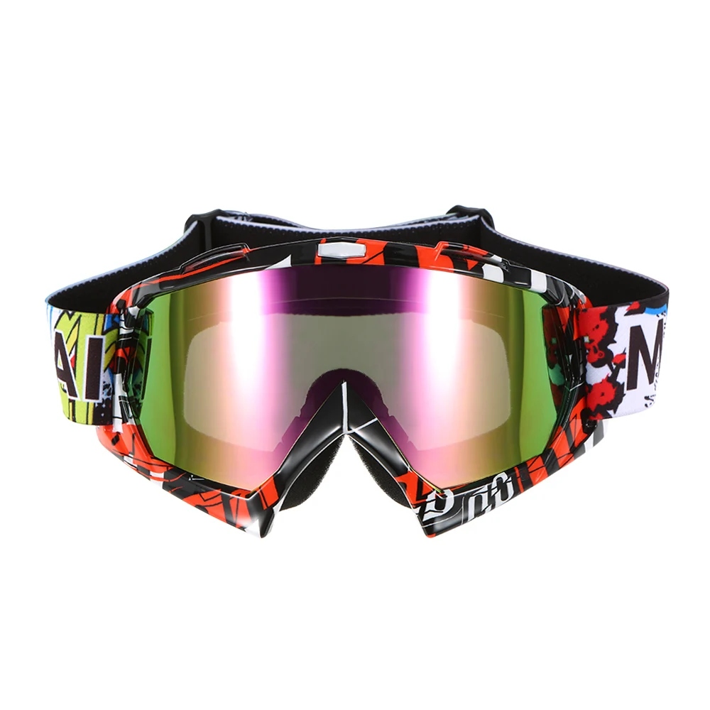 Модные 4 цвета поездки и гонки на мотоциклах велосипедные очки на открытом воздухе лыжные ветрозащитные Противотуманные стекла цветные линзы