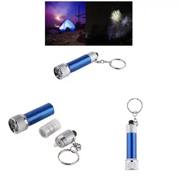 

5 LED Mini Flashlight Light Torch Aluminum Keychain KeyRing Chain SKD88 Portable