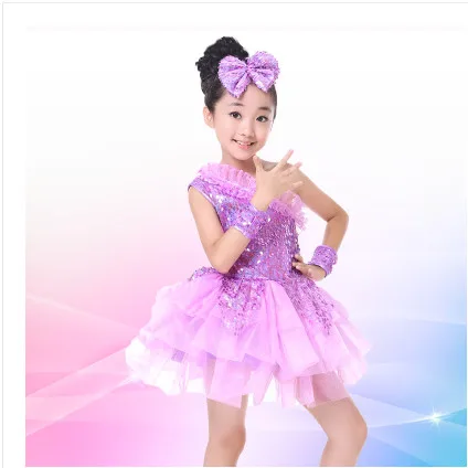 Одежда для сальсы, платье с блестками, современные детские костюмы для джазовых танцев для девочек, танцевальные костюмы, детский сценический костюм, современный танец