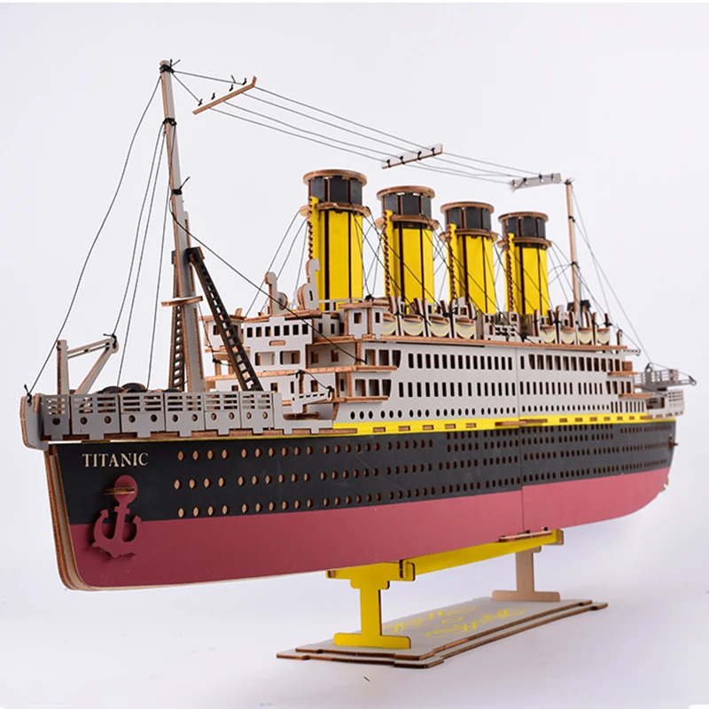Титаник Деревянный 3D модель обучающие игрушки для детей maquette bateau bois giocattoli maket