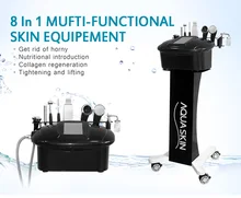 Newest aquaskin black comprehensive facial cleaning ultrasound machine for beauty salon