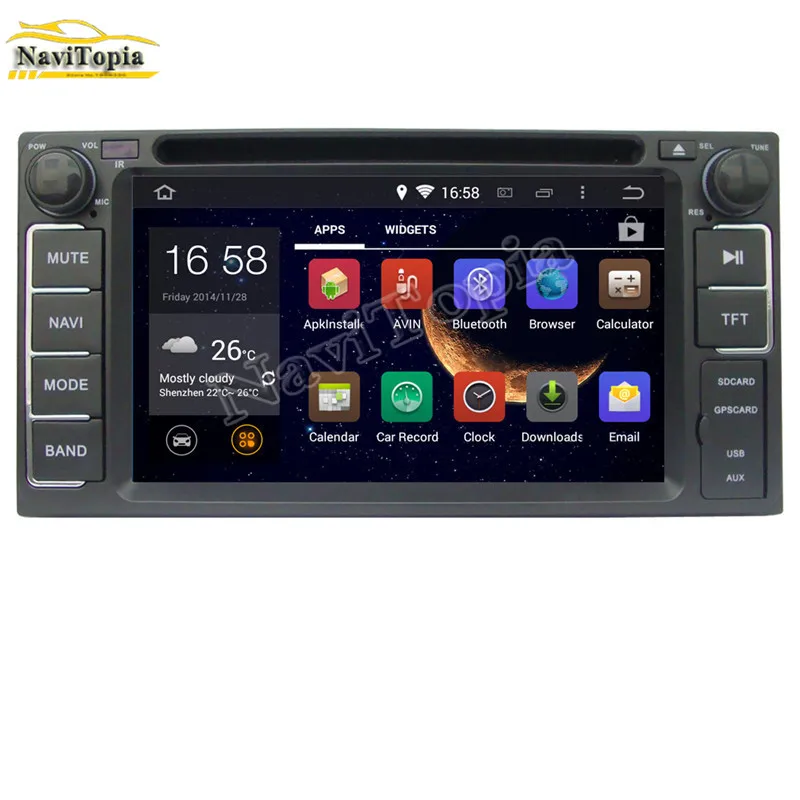 Discount NAVITOPIA 4G RAM 64G ROM PX6 Six Core Android 9.0 Car DVD GPS Navigation for Toyota Innova for Toyota Corolla/Camry 2006 2007- 1
