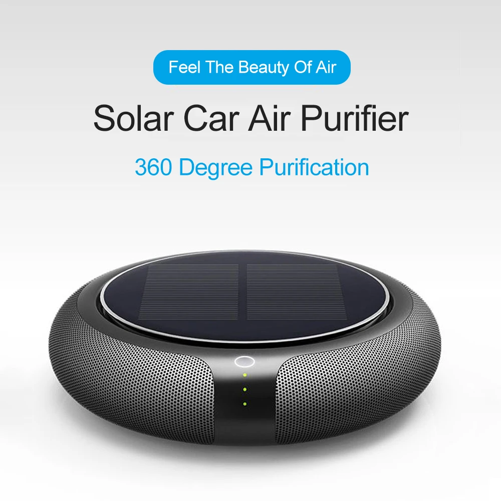 

Solar Car Purifier Formaldehyde Haze Removal Anion Automotive Intelligent Air Purifier