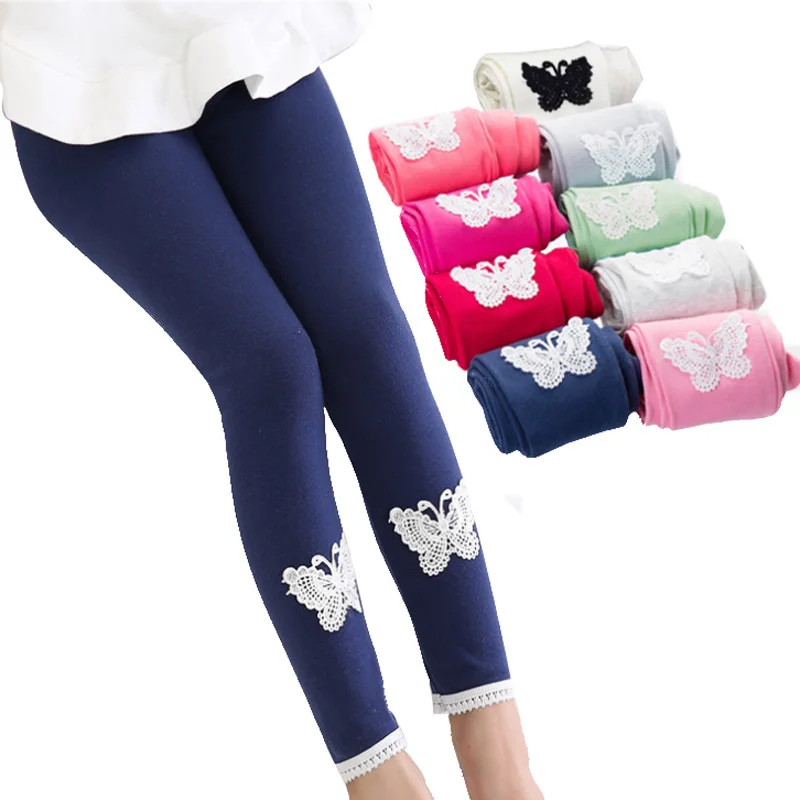 

Hilenhug Girls Leggings Pants for Kids Children Toddler Girl Butterfly Style Trousers Clothing 2 to 10 Years