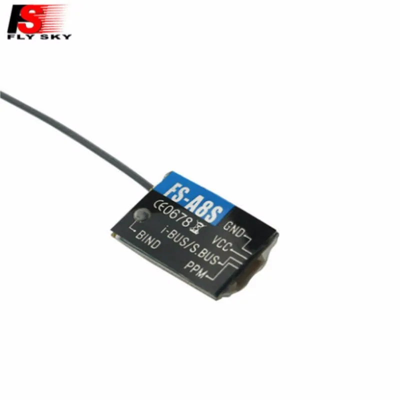 Flysky FS-A8S FS A8S 2.4G 8CH Mini Receiver with PPM i-BUS SBUS Output Compatible FS-i4 FS-i6 FS-i6S FS-i6X FS-i10 Transmitter