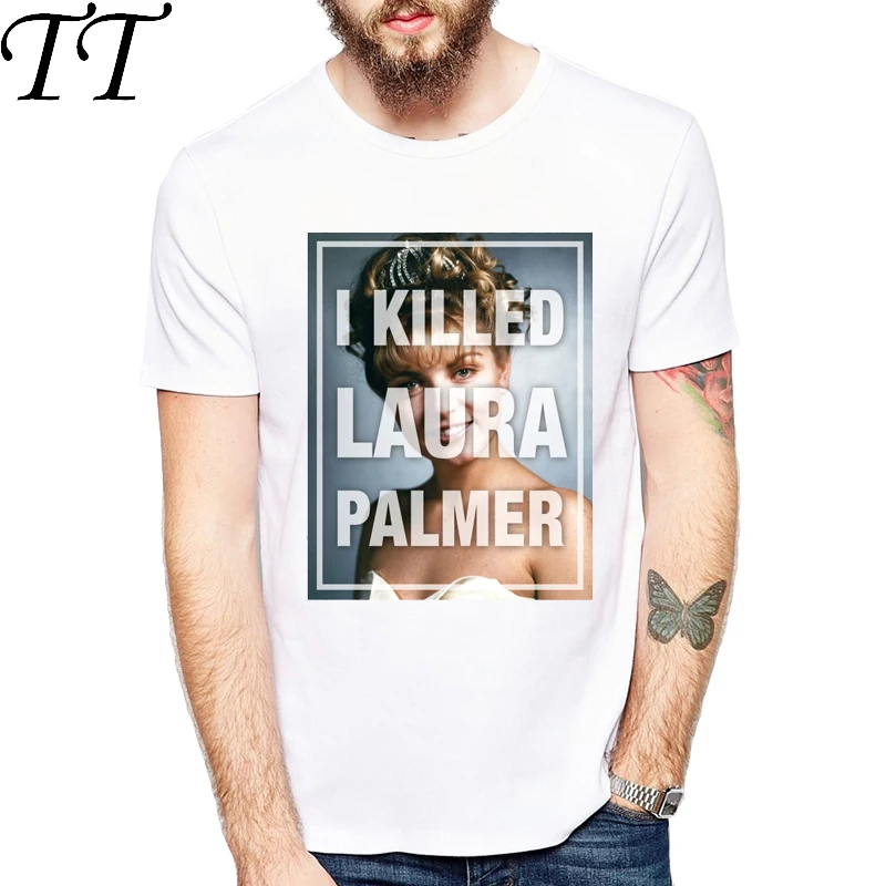 

Retro Laura Palmer Fire Walk With Me Printed T-Shirts Hipster tee Tops 2019 Newest Twin Peaks Men T shirt