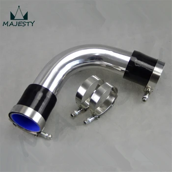 

63MM 2.5'' /70mm 2.75" /76mm 3" inch 90 Degree Elbow Aluminum Turbo Intercooler Pipe Piping Tubing+Silicone hose +Clamps
