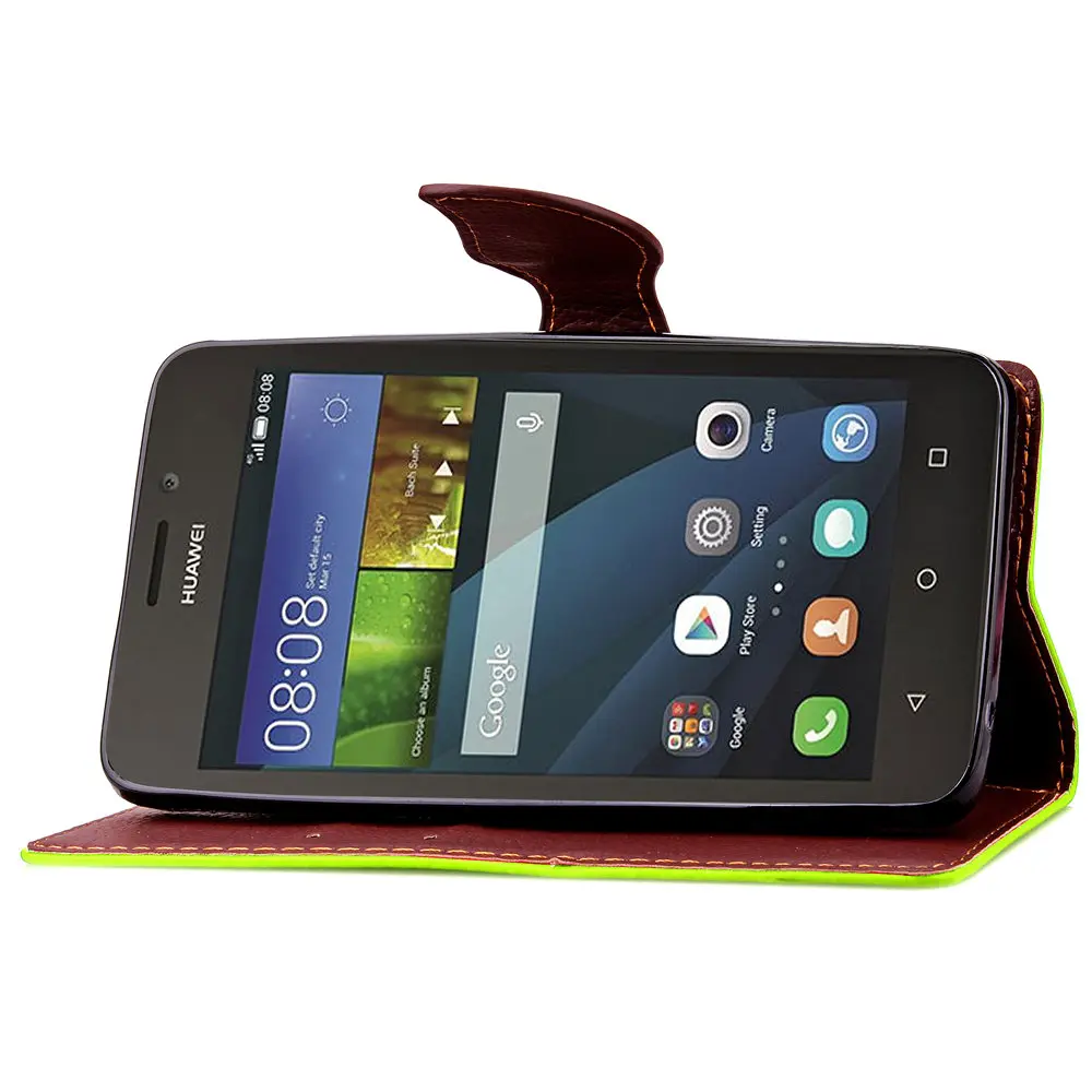 Чехол бумажник с листьями для huawei Y635 L01 L02 флип чехол кожаный телефона Y 635 L21 сумка