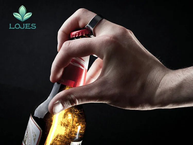 Креативные открывалки для пива из нержавеющей стали, перстень в форме кольца, открывалка для пивных бутылок, универсальные инструменты для кухни и бара