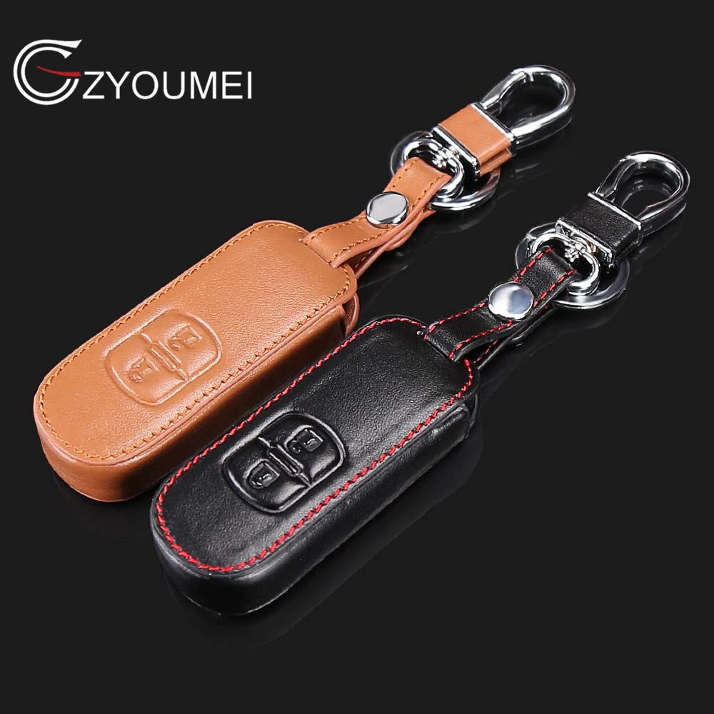 Buy Genuine Leather Car Key Cover key ring holder For