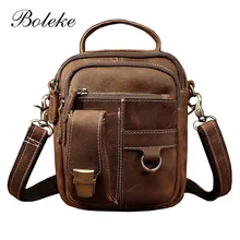 Брендовая мужская сумка из натуральной воловьей кожи, поясная сумка Crazy Horse, винтажная сумка-мессенджер, маленькая сумка-Органайзер, дорожная сумка