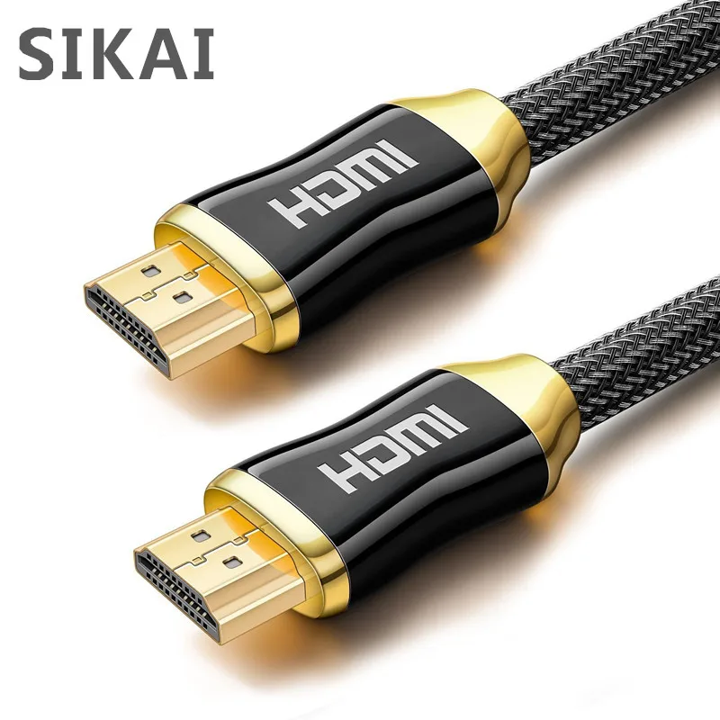 Высокопрочный плетеный нейлоновый Кабель HDMI Ultra-HD(UHD) 4K HDMI 2,0 кабель 18Gbs с Аудио& Ethernet HDMI шнур 1 м 2 м 5 м 10 м 15 м