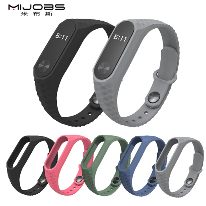 

Original Mijobs Silicone Aurora Smart Wristband For Xiaomi Mi Band 2 Strap Replacement Accessories Wrist Strap Protection band