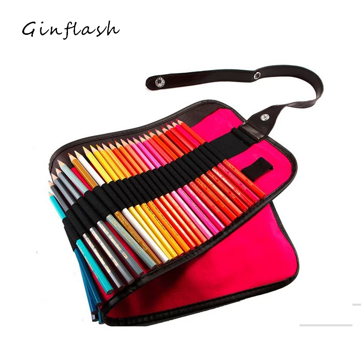 Kopen 36 Kleuren potlood set Art Professionele Canvas Roll Potlood Tas Case Opslag Schilderen Schets Briefpapier School Gifts Supply Ass041
