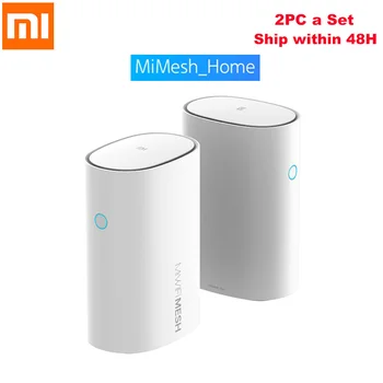 

2PCS Xiaomi Mi WiFi Router 2.4G/5GHz Smart Xiaomi Mesh WiFi Router AC1300+1000M LAN+1300M Qualcomm 4 Core 4 Signal Amplifiers