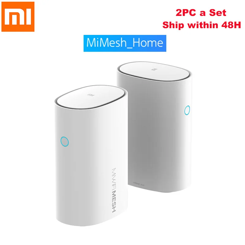  2PCS Xiaomi Mi WiFi Router 2.4G/5GHz Smart Xiaomi Mesh WiFi Router AC1300+1000M LAN+1300M Qualcomm 