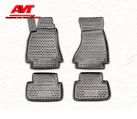 เสื่อสำหรับ Audi A4 B8 2007-2015 4 pcs ยางพรมลื่นภายในรถจัดแต่งทรงผมอุปกรณ์เสริม