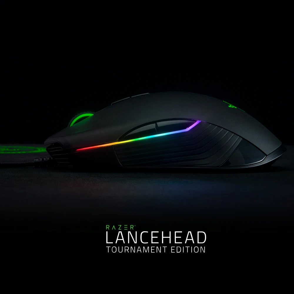 Razer мышь Lancehead Tournament Edition Проводная игровая мышь 16000 dpi 5G Оптический сенсор 450 ips дизайн