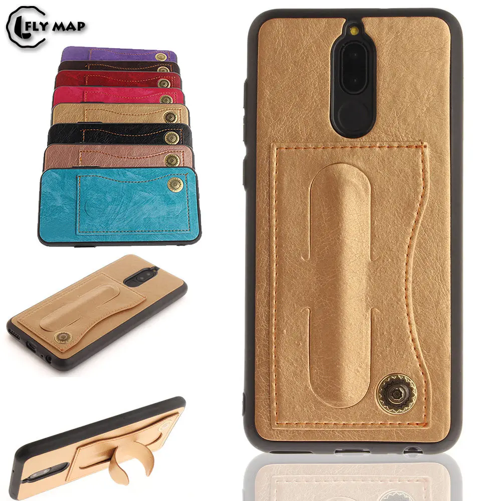 Fitted Case for Huawei NOVA 2i Nova2 i Bracket Card Holder Phone Leather Cover RNE-L01 RNE-L21 RNE L01 L21 L03 L23 For NOVA 2i