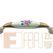 Пасторальные Розовые розы керамическая ручка шкаф двери ящика ручки Южная Корея ветер обуви 1136 серии