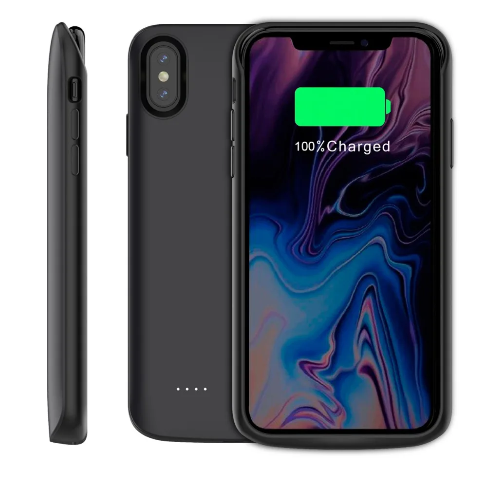 Baratos 6000mAh Power Bank 2019 funda de cargador de batería para iPhone Xs Max cargador externo de respaldo funda de Banco de energía para iPhone xr Xs.
