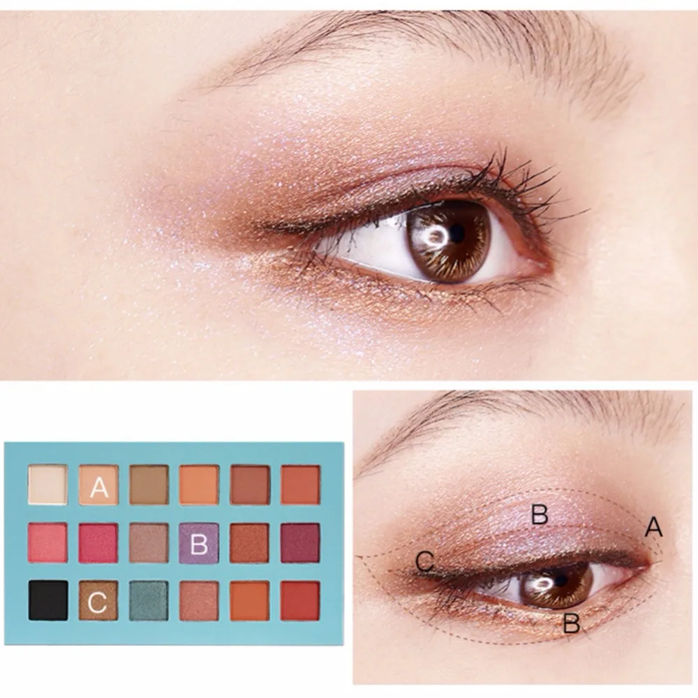 18 цветов Shimmer+ Matte Eye Shadows тени для век Палитра текстура Blendable долговечная палитра для макияжа