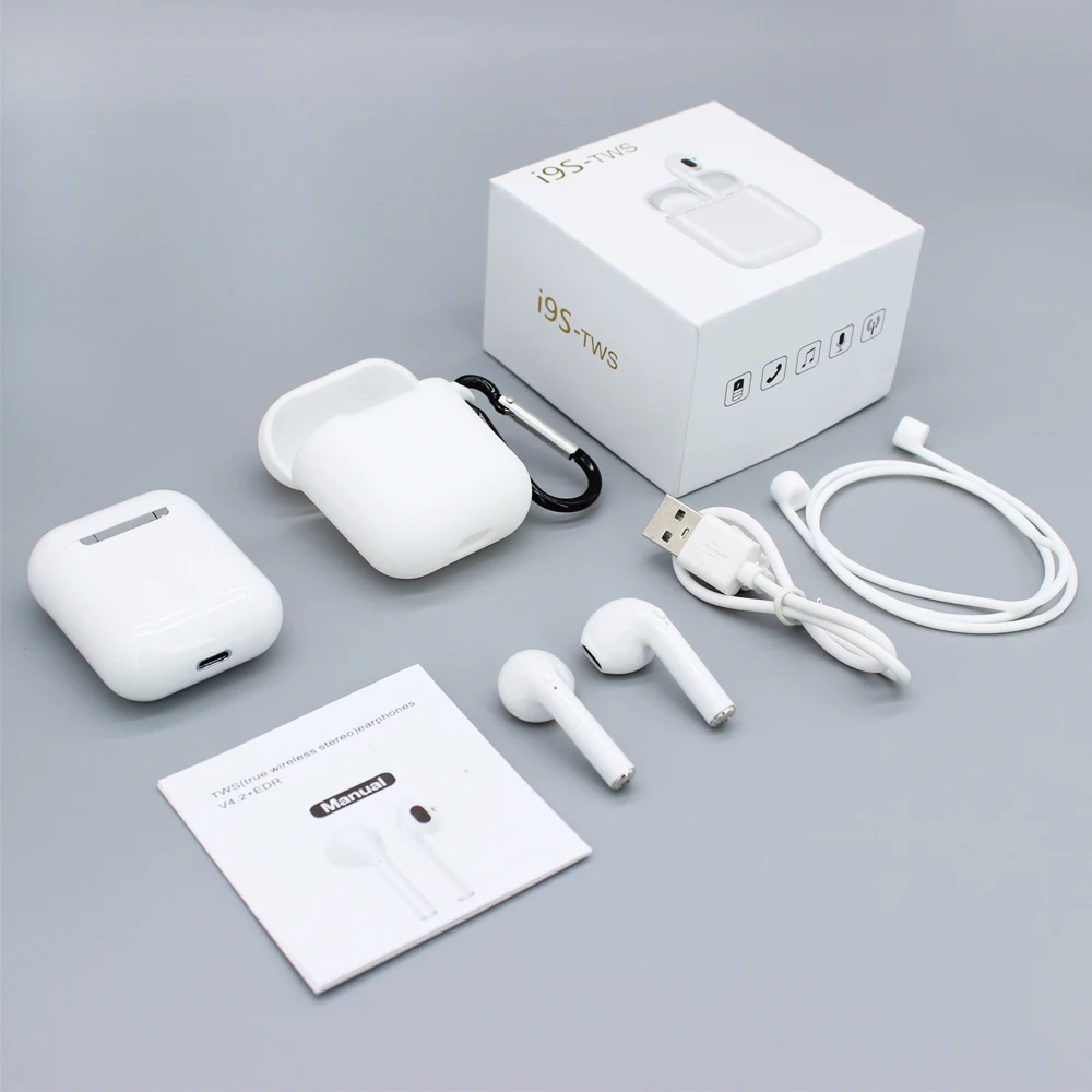

I9S TWS Twins Wireless Earbuds Bluetooth V4.2 Stereo Headset Earphone with Charging Box Mic for All Smart phone