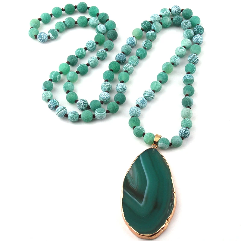 Женское ожерелье с подвеской из натурального камня|stone pendant necklace|natural stone necklacefashion