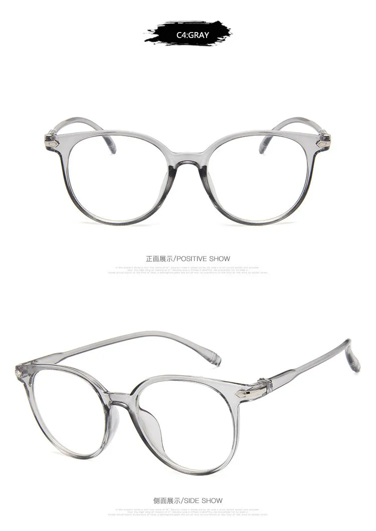 Женские очки, оправа для мужчин, анти-синий светильник, оправа для очков, винтажные круглые прозрачные линзы, очки, оптическая оправа для очков