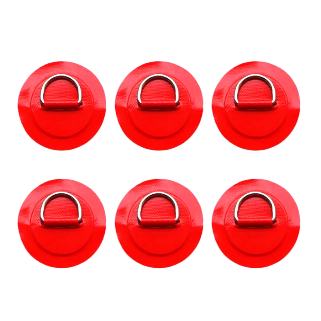 

6pcs 3.15" Stainless Steel D-ring Pad/Patch for PVC Inflatable Boat Raft Dinghy Kayak Strong Durable Long Lasting Convenient