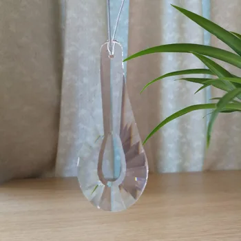 

76mm 30units Transparent Glass Beads For Chandeliers Crystal Suncatcher Crystal Hanging Part For Strand