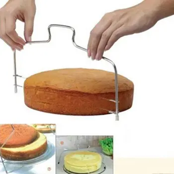 

Handle Adjustable Wire Bread Cake Slicer Leveler Pizza Dough Cutter Trimmer Tools Stainless Cake Cutter Leveler Cake Tools