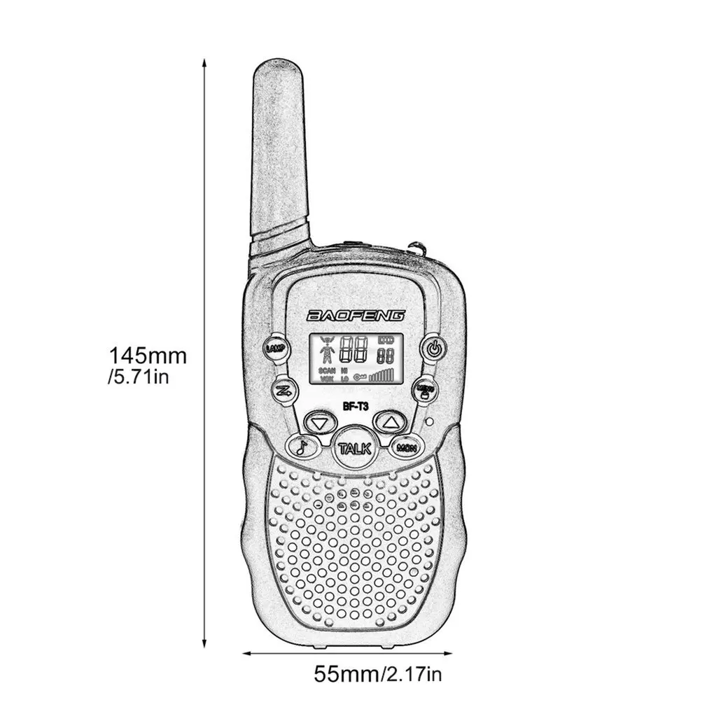 2 шт. Baofeng BF-T3 Pmr446 Walkie Talkie лучший подарок для детей радио портативное T3 мини беспроводное двухстороннее радио детская игрушка Woki Toki