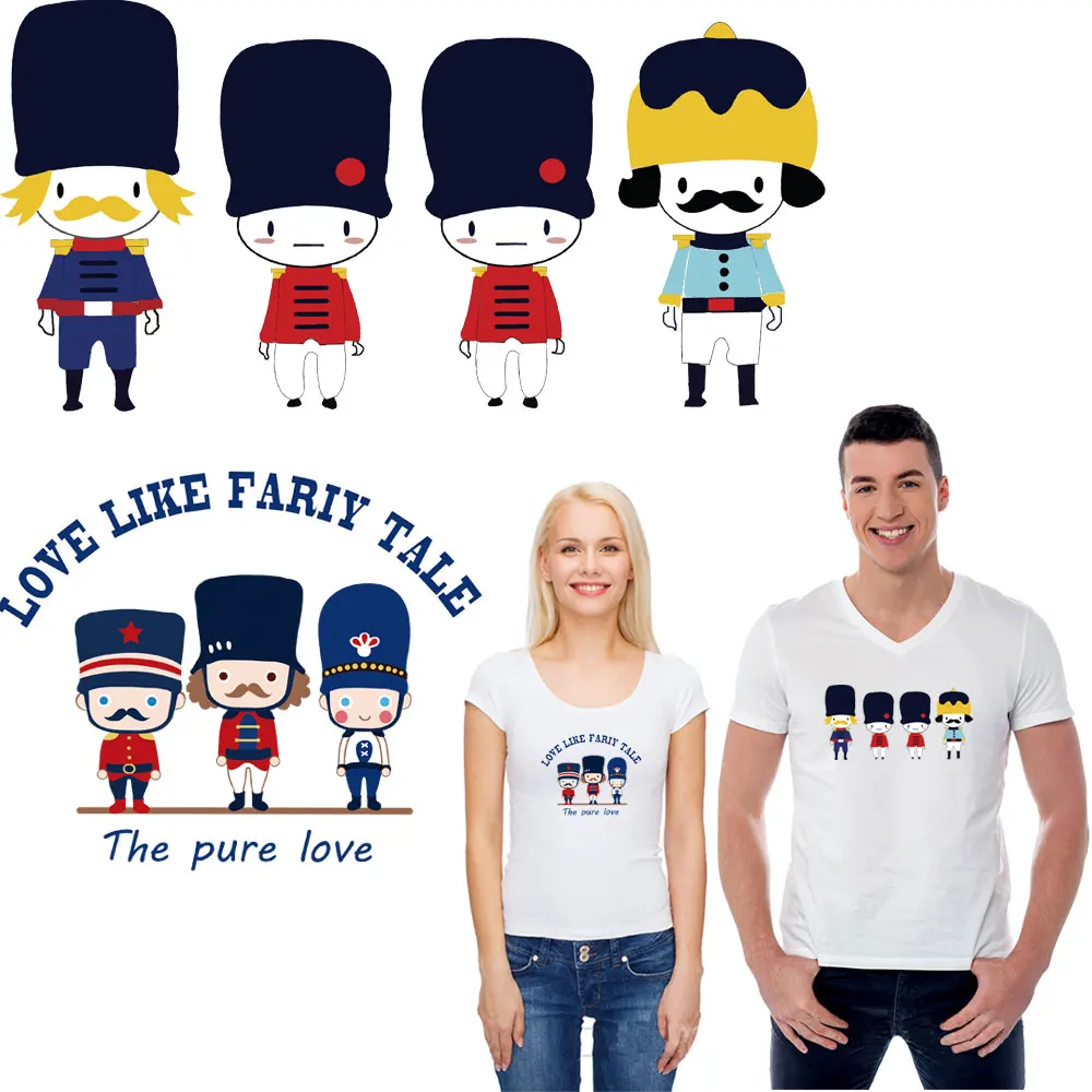 

cartoon british style guards iron on patches for clothing transfert thermocollants t-shirt thermo stickers vetement parches ropa