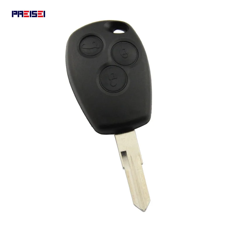 

PREISEI 20pcs/lot 3 Button No Logo Replacements Car Remote Key Covers Case Fob For Renault Logan Scenic With Battery Holder