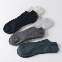 Мужские Носки 5 пар хлопковые однотонные короткие незаметные носки новая весна высокого качества Мужская Носки голеностопные носки