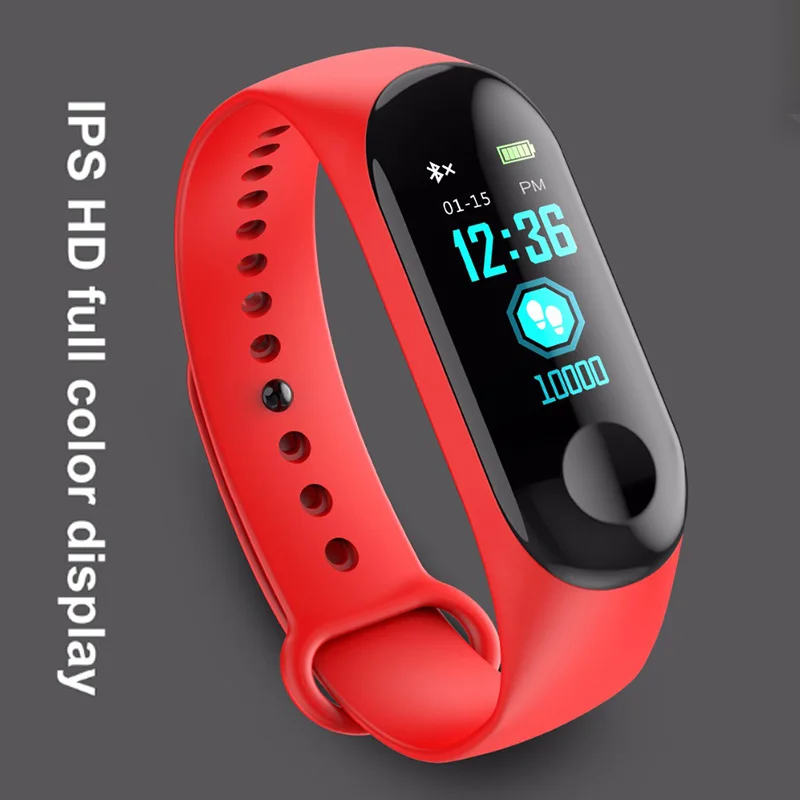 

Fitness Bracelet Blood Pressure Outdoor IPS Screen Heart Rate Monitor Life Waterproof M3 Smart Band Sport Bracelet Tracker