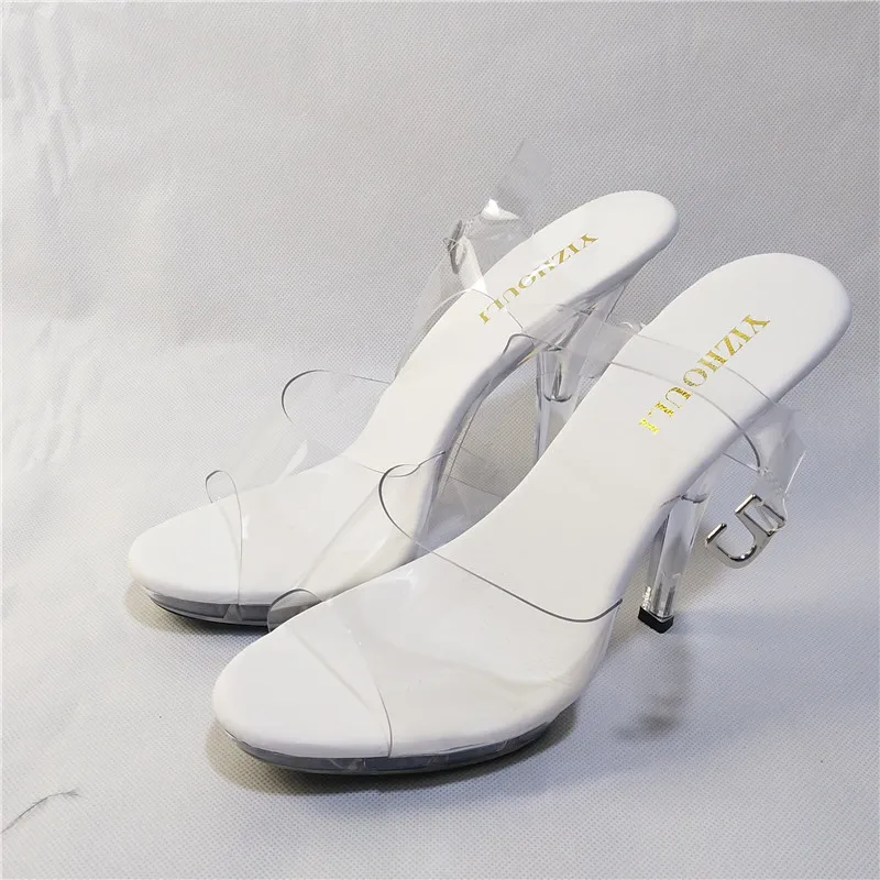 

13cm high-heeled shoes lady platform crystal sandals low price dance shoes 5 inch high heels sexy stripper shoes