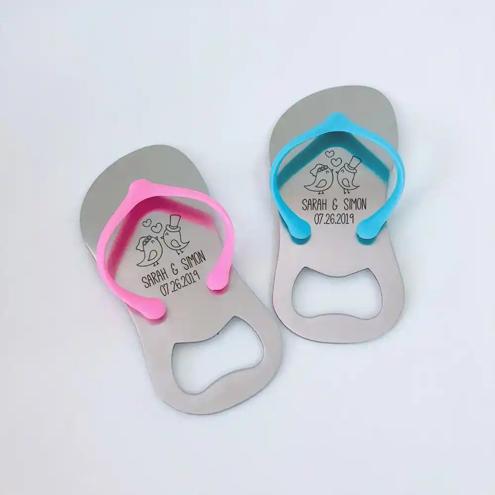 flip flop bottle opener personalized