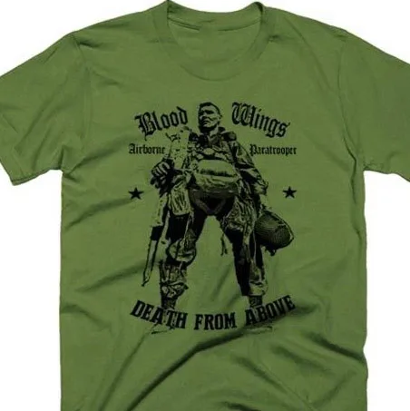 

Military T Shirt Army Retro Airborne Paratrooper Special Forces Combat Arms Funny Tops Tee Casual O Neck